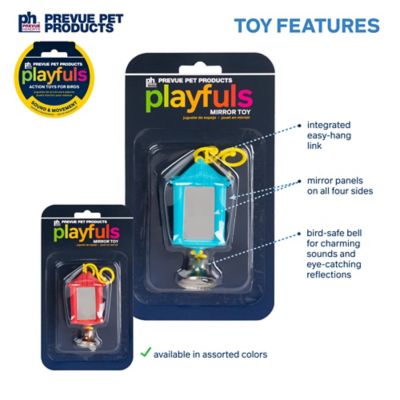 Image showing  Sound and Movement Birdie Basics Lantern Mirror Bird Toy