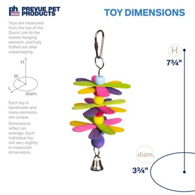 Image showing  Prevue Hendryx Sound and Movement Stick Staxs Flower Power Bird Toy