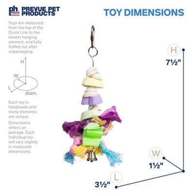 Image showing  Prevue Hendryx Sound and Movement Tropical Teasers Cookies and Knots Bird Toy