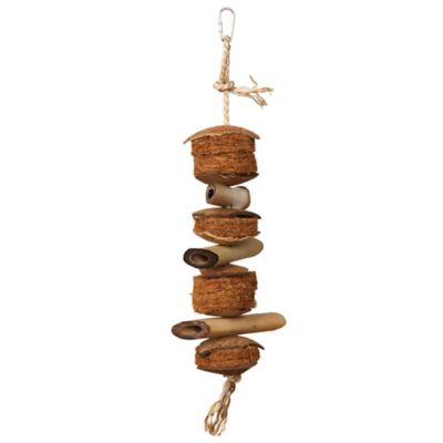 Prevue Pet Products Prevue Hendryx Naturals Preen and Pacify Coco and Bamboo Bird Toy