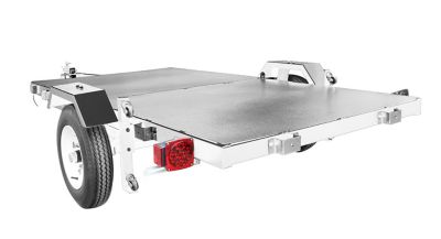 DK2 1,450 lb Capacity 4ft.x 8ft. Single Axle Galvanized Folding Multi-use Utility Trailer & Assembly Kit- MFT4X8G