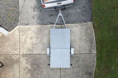 Image showing 6 th DK2 1,450 lb Capacity 4 ft. x 8 ft. Single Axle Galvanized Folding Multi-Use Utility Trailer & Assembly Kit- MFT4X8G