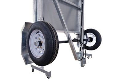 Image showing 7 th DK2 1,450 lb Capacity 4 ft. x 8 ft. Single Axle Galvanized Folding Multi-Use Utility Trailer & Assembly Kit- MFT4X8G