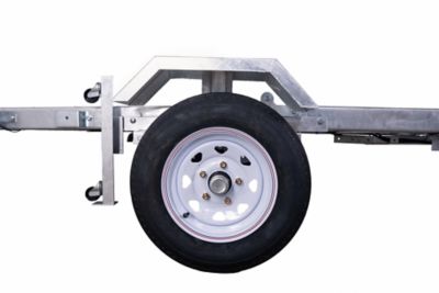 Image showing 9 th DK2 1,450 lb Capacity 4 ft. x 8 ft. Single Axle Galvanized Folding Multi-Use Utility Trailer & Assembly Kit- MFT4X8G