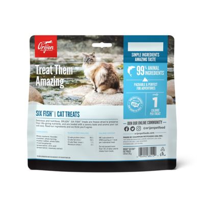 Image showing  Six Fish Freeze-Dried Cat Treats, 1.25 oz.