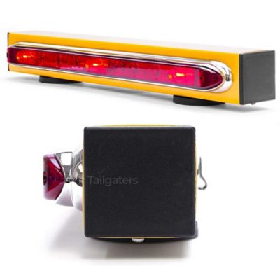 Image showing  19 in. Wireless Trailer Tow Light Bar with Rechargeable Battery and Magnetic Mount - 4 Pin Flat Transmitter