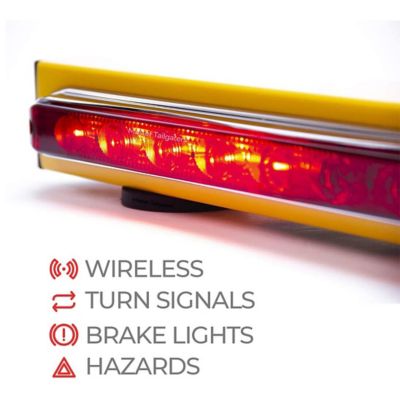 Image showing  19 in. LED Wireless Trailer Tow Light Bar with Rechargeable Battery and Magnetic Mount, 4 Pin Transmitter