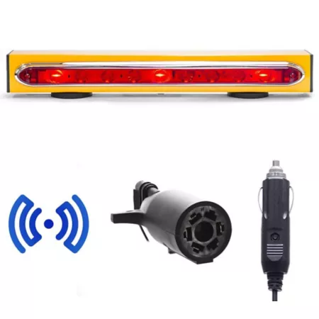 Master Tailgaters 19" Wireless LED Towing Light Bar with Rechargeable Battery and Magnetic Mount 7-Pin Transmitter Light Bars