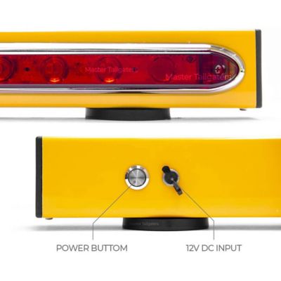 Image showing  19 in. LED Wireless Trailer Tow Light Bar with Rechargeable Battery and Magnetic Mount, 7 Pin Transmitter