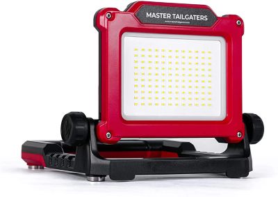 Master Tailgaters Flud Magnetic LED Flood Light, 3 Brightness Settings for Black & Decker, Stanley 18V-20V Batteries, ML-FBDPS03