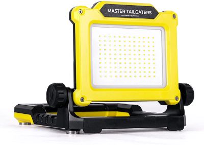 Master Tailgaters Flud - Magnetic LED Work Flood Light with 3 Brightness Settings - Compatible with Dewalt 20V Battery, ML-FD01