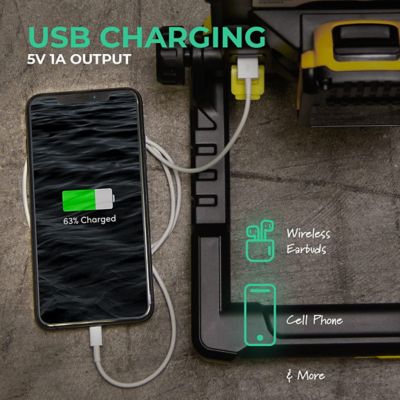 Image showing 5 th Master Tailgaters Flud, Magnetic LED Work Flood Light with 3 Brightness Settings, Compatible with DeWalt 20V Battery