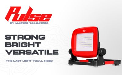 Image showing  Pulse - Magnetic LED Work Flood Light with Flashing Red Light Compatible with Milwaukee 18V Battery, ML-FMI07R
