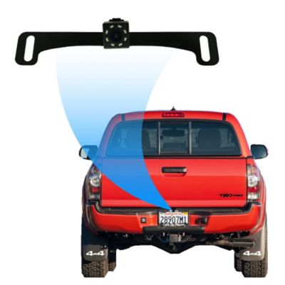 Image showing  Small License Plate Frame with Camera and Ir LED Night Vision for Front Or Back License Plate