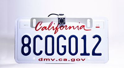 Image showing 8 th Master Tailgaters Small License Plate Frame with Camera and Ir LED Night Vision for Front Or Back License Plate