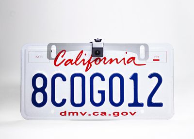 Image showing  Small License Plate Frame with Camera for Front Or Back License Plate