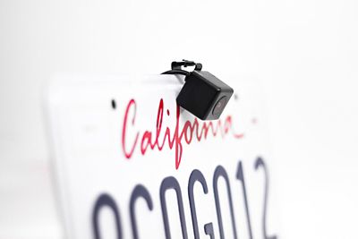 Image showing  Small License Plate Frame with Camera for Front Or Back License Plate