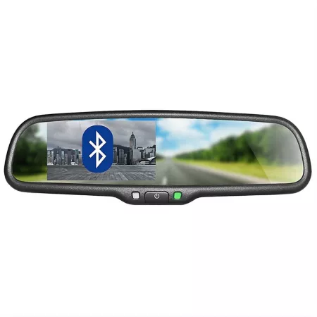 Master Tailgaters Bluetooth Full Rear View Mirror with Ultra Bright 4.3 Inch LCD Screen for Video Camera Backup Cameras & Dash Cams