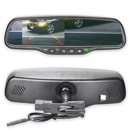 Master Tailgaters Complete Rearview Mirror with Onstar Buttons/Connection and 4.3" Ultra Bright LCD Display for Camera Monitor Backup Cameras & Dash Cams