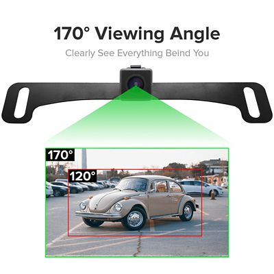 Image showing  480x272 Full Rear View Mirror with 4.3 in. LCD for Camera Display and Backup Camera Kit