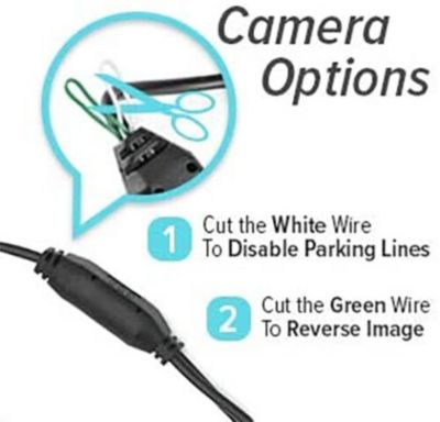 Image showing  480x272 Full Rear View Mirror with 4.3 in. LCD for Camera Display, Wireless Transmitter and Backup Camera Kit