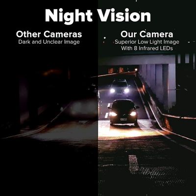 Image showing  480x272 Full Rear View Mirror with 4.3 in. LCD for Camera Display, Wireless Transmitter and Backup Camera Kit