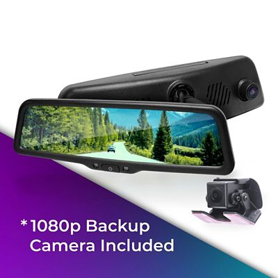 Image showing  Rear View Mirror with 10 in. LCD, 1080p Built-In Dash Cam, AHD Backup Camera and Parking Mode