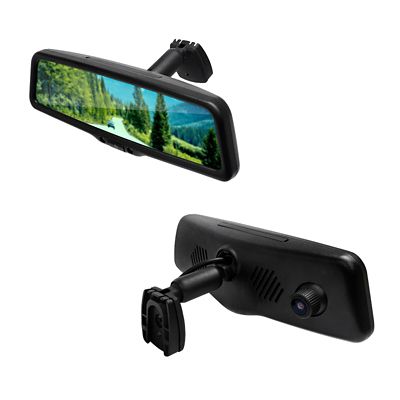 Image showing  Rear View Mirror with 10 in. LCD, 1080p Built-In Dash Cam, AHD Backup Camera and Parking Mode