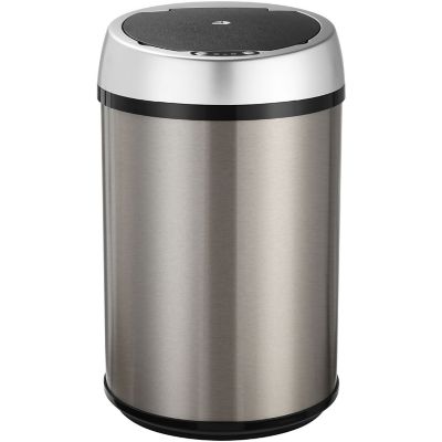 Hanover 12-Liter / 3.1 gal. Trash Can with Sensor Lid in Stainless Steel, HTRASH12L-6