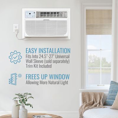 Image showing  115V Through-The-Wall Air Conditioner with 4,200 BTU Supplemental Heat, 350 sq. ft., 8,000 BTU