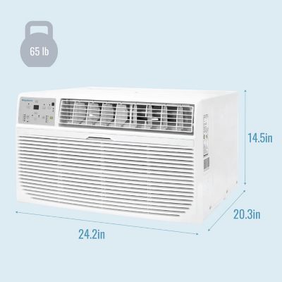 Image showing  230 V Through-the-Wall Air Conditioner with 10,600 BTU Supplemental Heat, 700 sq. ft., 14,000 BTU