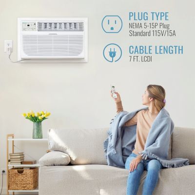 Image showing 5 th Keystone 230 V Through-the-Wall Air Conditioner with 10,600 BTU Supplemental Heat, 700 sq. ft., 14,000 BTU