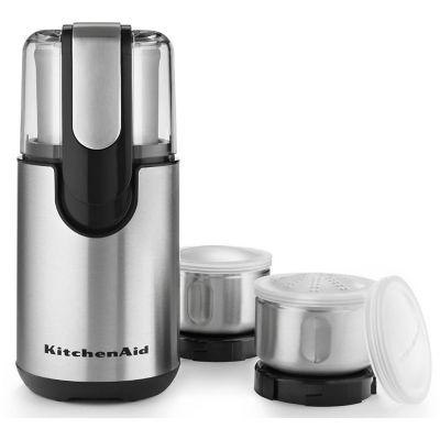 KitchenAid Blade Coffee and Spice Grinder with Separate Grinding Bowls/Blades in Onyx Black, BCG211OB