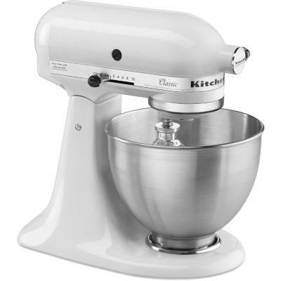 KitchenAid 10-Speed Tilt-Head Stand Mixer in White, K45SSWH