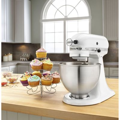 Image showing  10-Speed Tilt-Head Stand Mixer in White, K45SSWH