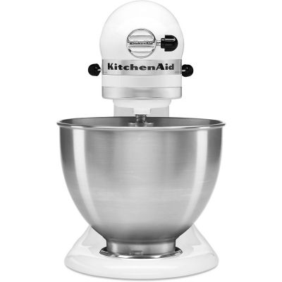 Image showing 7 th KitchenAid 10-Speed Tilt-Head Stand Mixer in White, K45SSWH