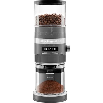 Image showing  Burr Coffee Grinder, Matte Charcoal Gray