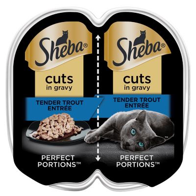 Sheba Perfect Portions Cuts In Gravy Tender Trout Entree Wet Cat Food, 24/2.6 oz.