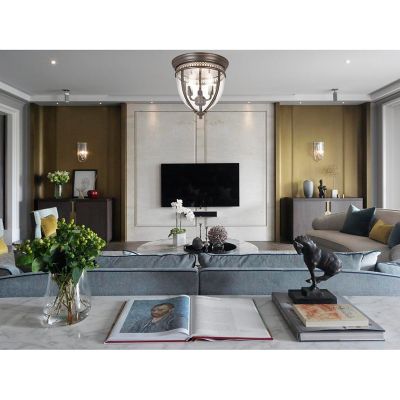 Image showing 5 th SUPERHUNTER Flush-Mount Ceiling Light, 11 in., Oil-Rubbed Bronze