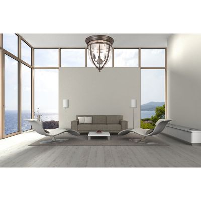 Image showing 7 th SUPERHUNTER Flush-Mount Ceiling Light, 11 in., Oil-Rubbed Bronze