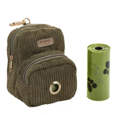 Fetchin' Co Corduroy Pet Waste Bag Holder Poop Bags