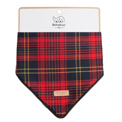 Fetchin' Co Red Plaid Pet Bandana