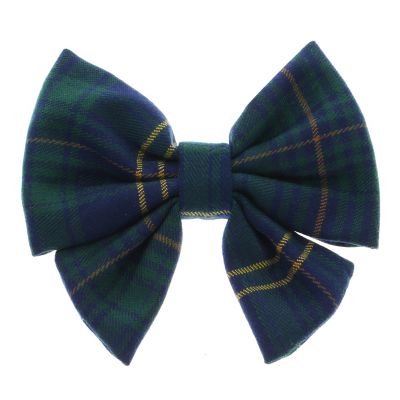 Fetchin' Co Green and Navy Plaid Pet Bow, 505826