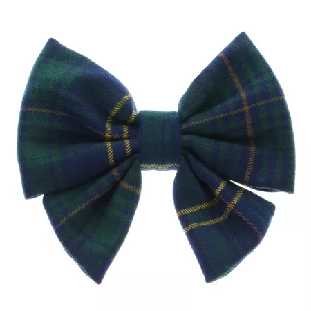 Fetchin' Co Green and Navy Plaid Pet Bow 505826 Dog Bandanas Ties & Accessories