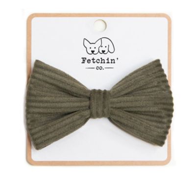 Image showing  Olive Corduroy Pet Bow Tie, S505430