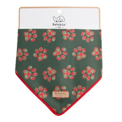 Fetchin' Co Holiday Pawprint Pet Bandana