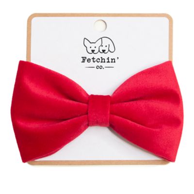 Image showing  Red Velvet Pet Bow Tie