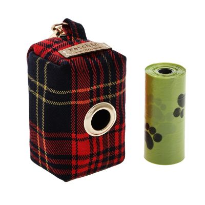 Fetchin' Co Pet Red Plaid Waste Bag Holder, 511493-A0A