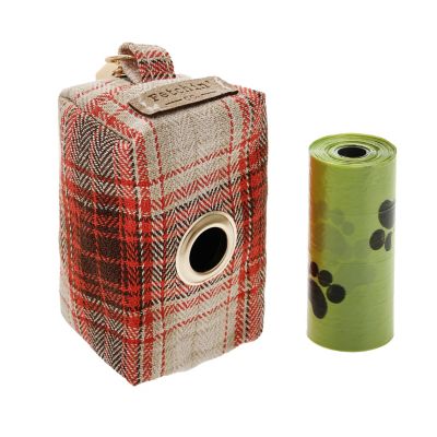 Fetchin' Co Pet Fall Plaid Waste Bag Holder, 511494-A0A