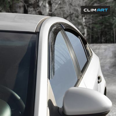 Image showing  Tape-On Window Deflectors Extra Durable for Chevy Cruze 11-15 Sedan